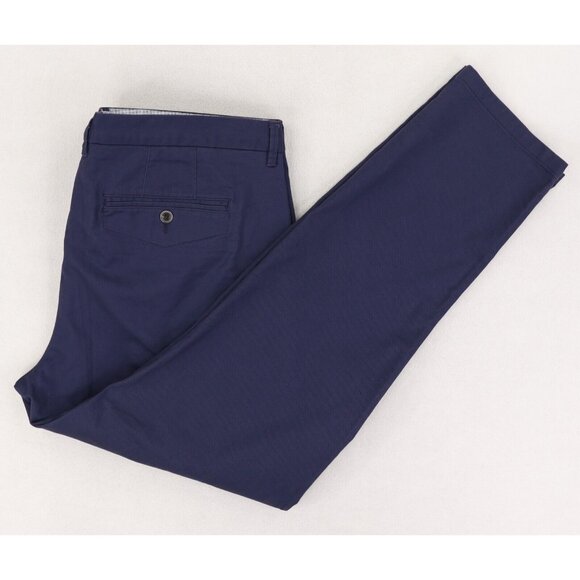 New Perk Feel Good Chinos Pants Mens 40 X 32 Slim Fit Navy Blue NWT Stretch - Picture 1 of 6